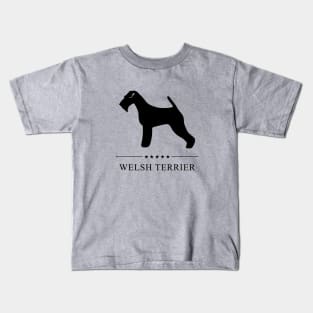 Welsh Terrier Black Silhouette Kids T-Shirt